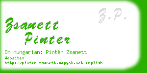 zsanett pinter business card